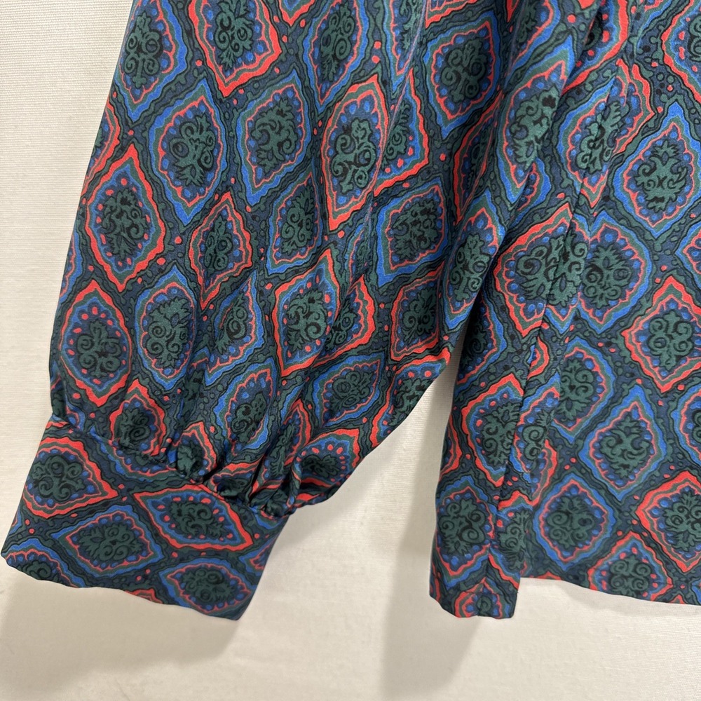 VTG Pendleton Dress Shirt Women's Sz 10 Medallion Print Made in USA Petite - Picture 2 of 10